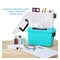 Stackable Craft Storage Box with Handle, Locking Art Supply Box, Plastic Storage Containers with Lids, Craft Organizer Box, Teal